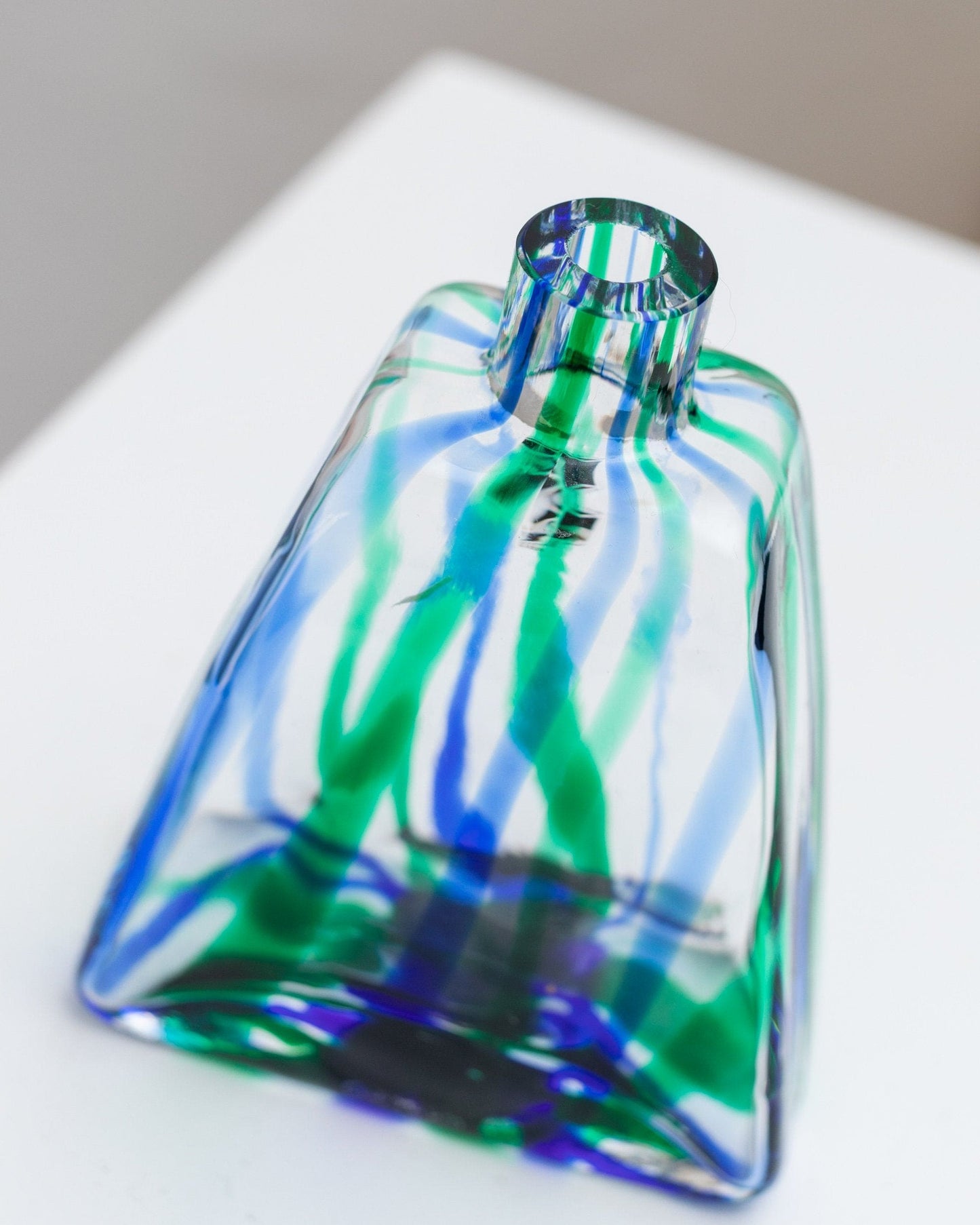 Carlo Moretti glass bottle Empoli glass mid-century perfume design Italy 1970s vintage