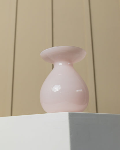 Vase en verre rose design Barbro Wesslander et Pia Amsell pour Ikea années 2000 design d'art en verre vintage classique