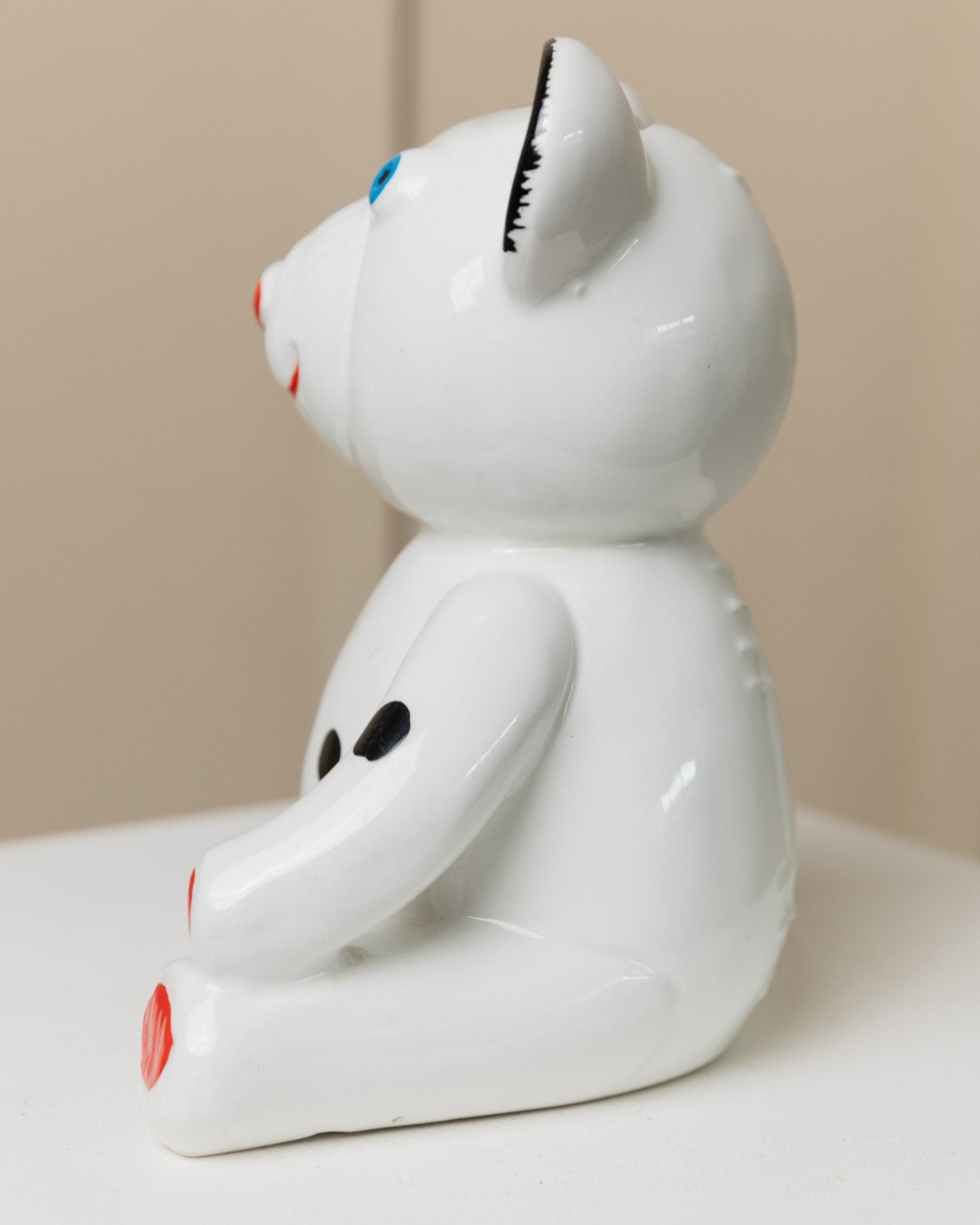 Ceramic money box in teddy bear shape Colorful with dots Gift idea 2nd home