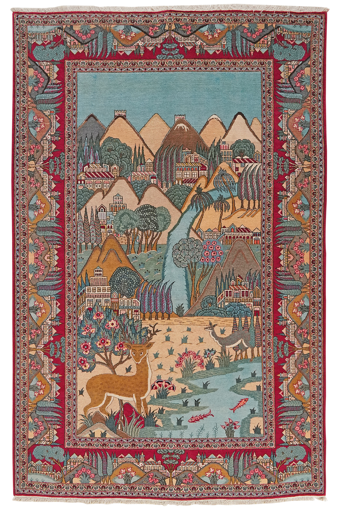 Kashan 205x135cm Carpet Vintage