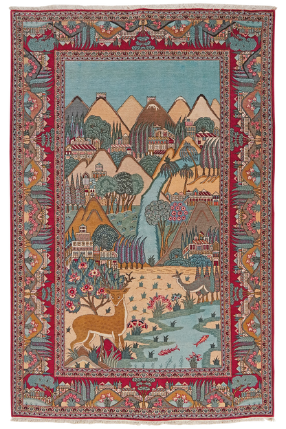 Tapis vintage Kashan 205x135cm