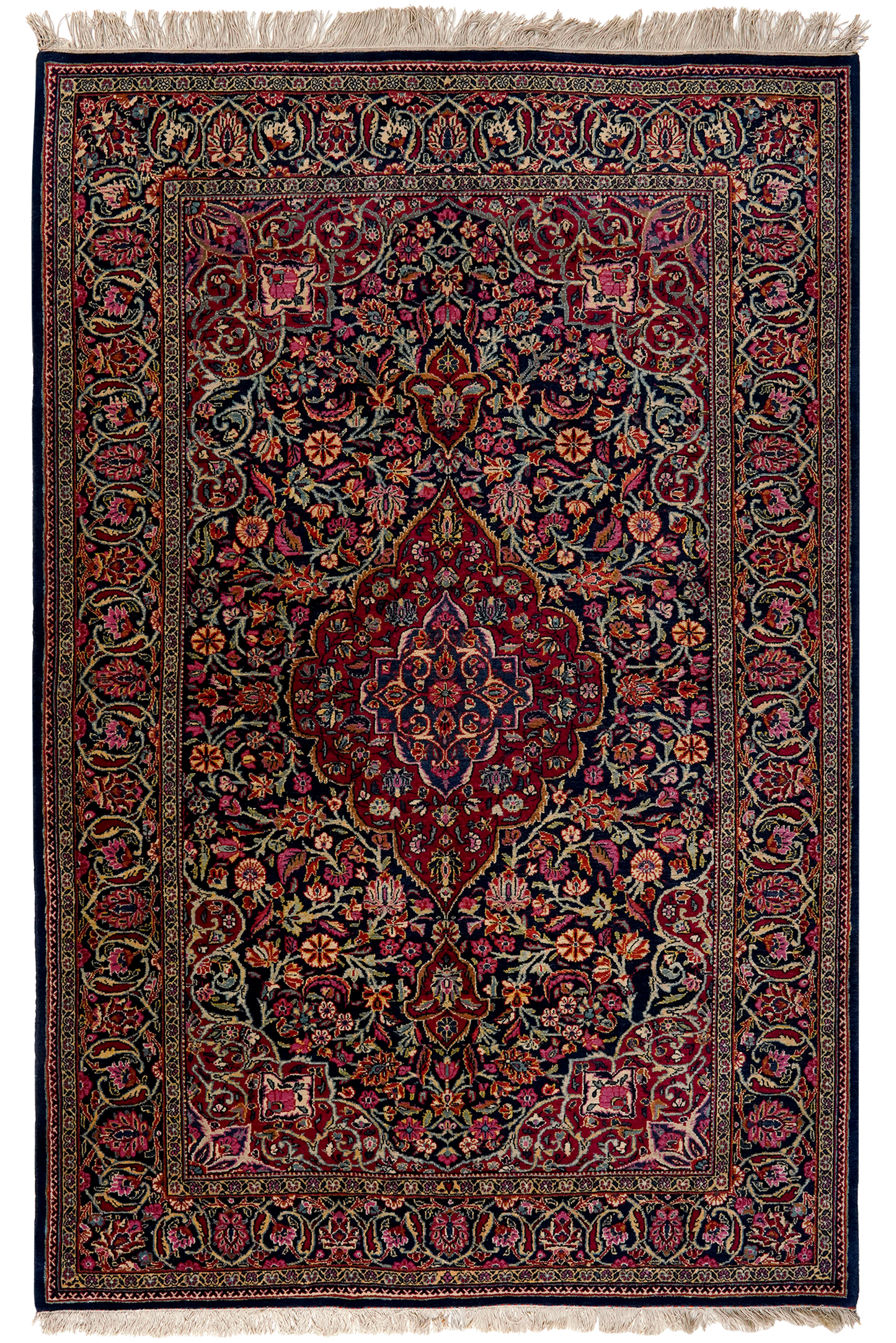 Kashan 204x130cm Teppich Vintage