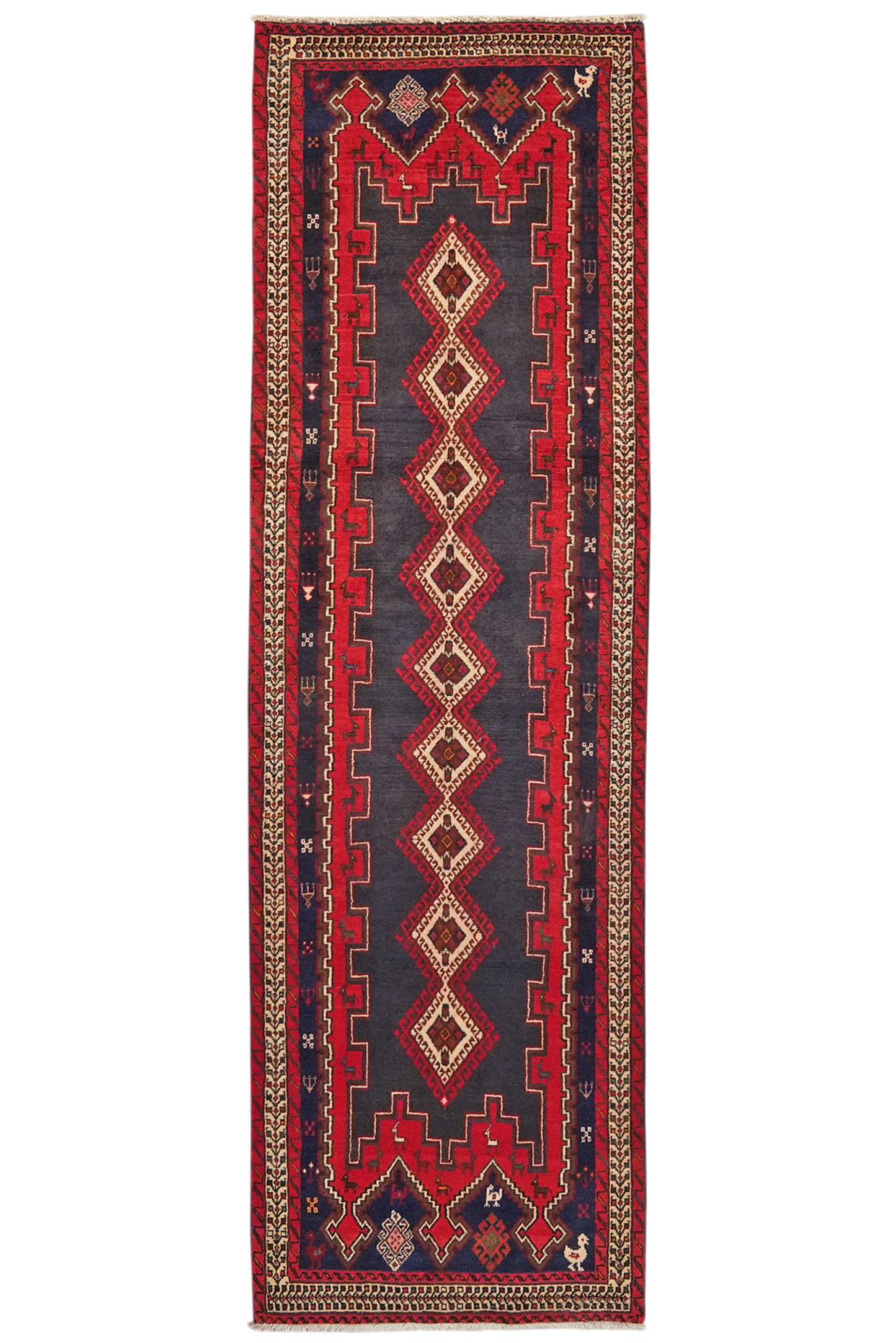 Afshar 284x84cm Teppich Vintage