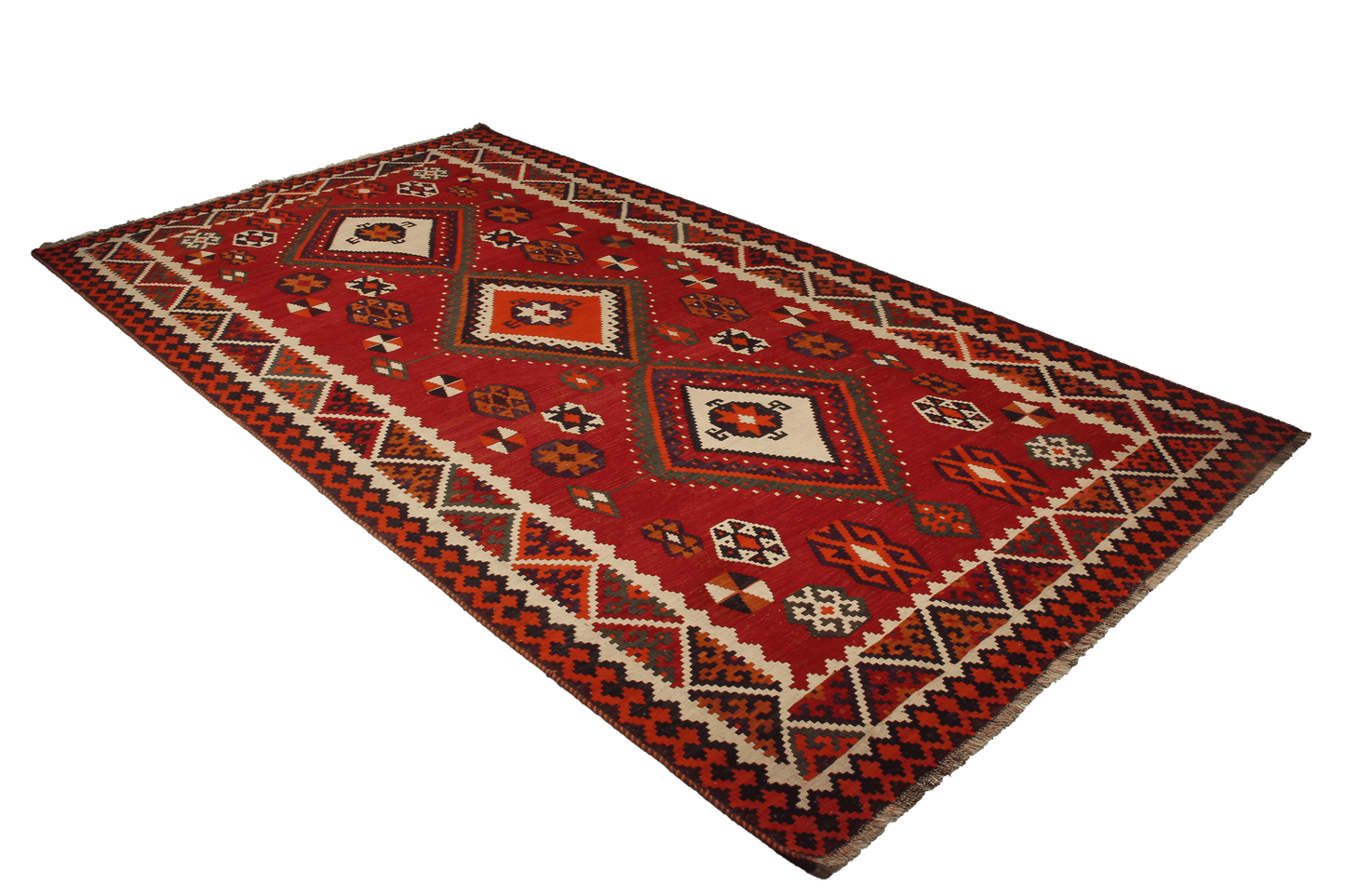 Kelim Gashgai Alt 320x177cm Vintage Teppich