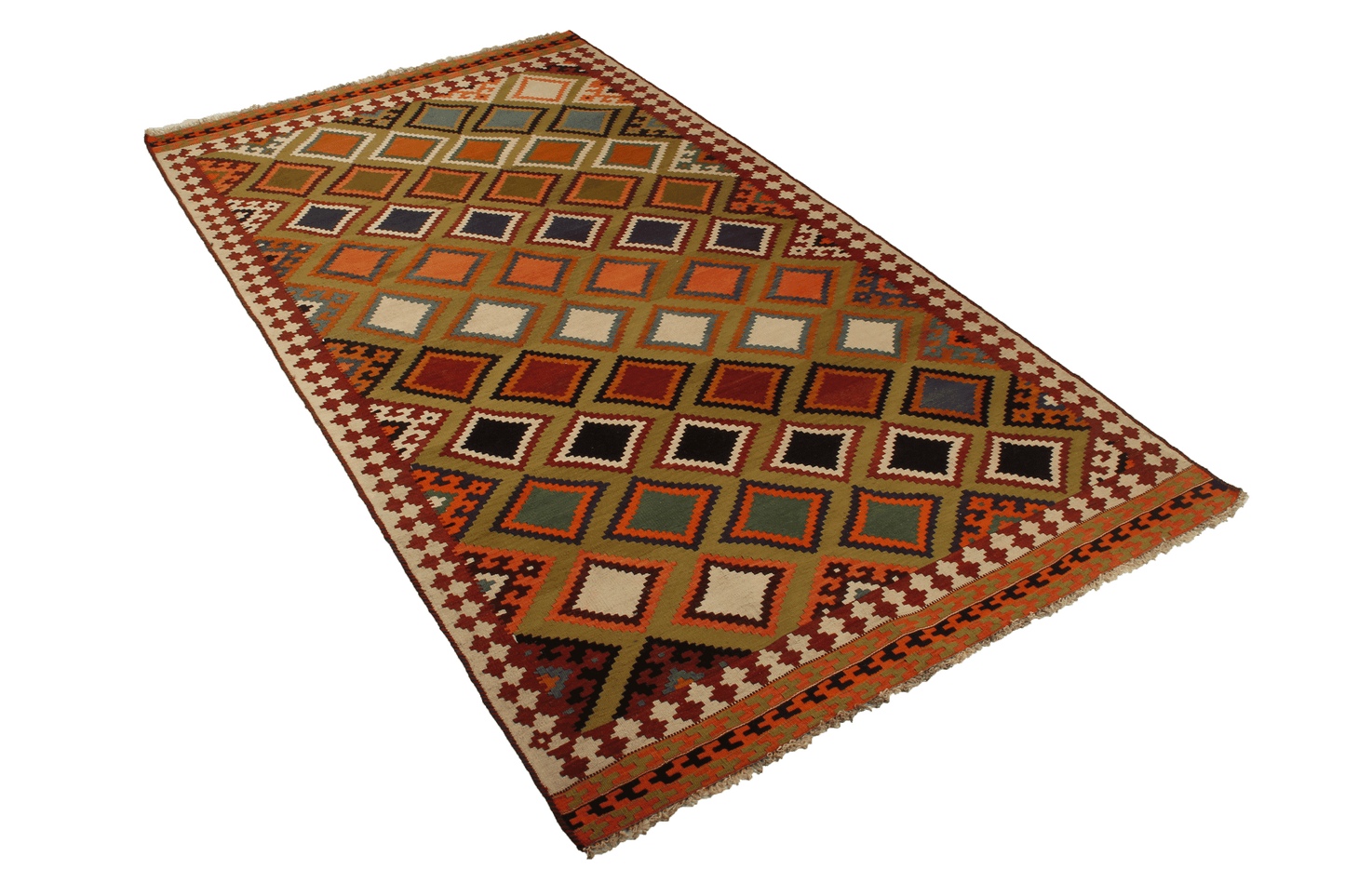 Vintage Kelim Gashgai Alt 264x140cm Vintage Teppich