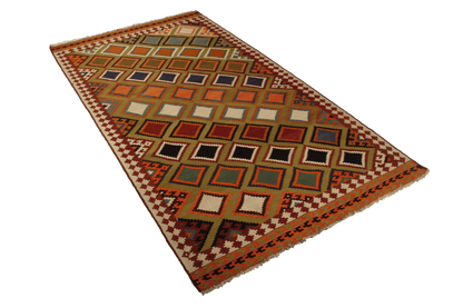 Vintage Kelim Gashgai Alt 264x140cm Vintage Teppich