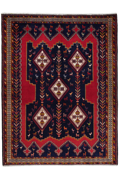 Afshar 223x172cm Teppich Vintage