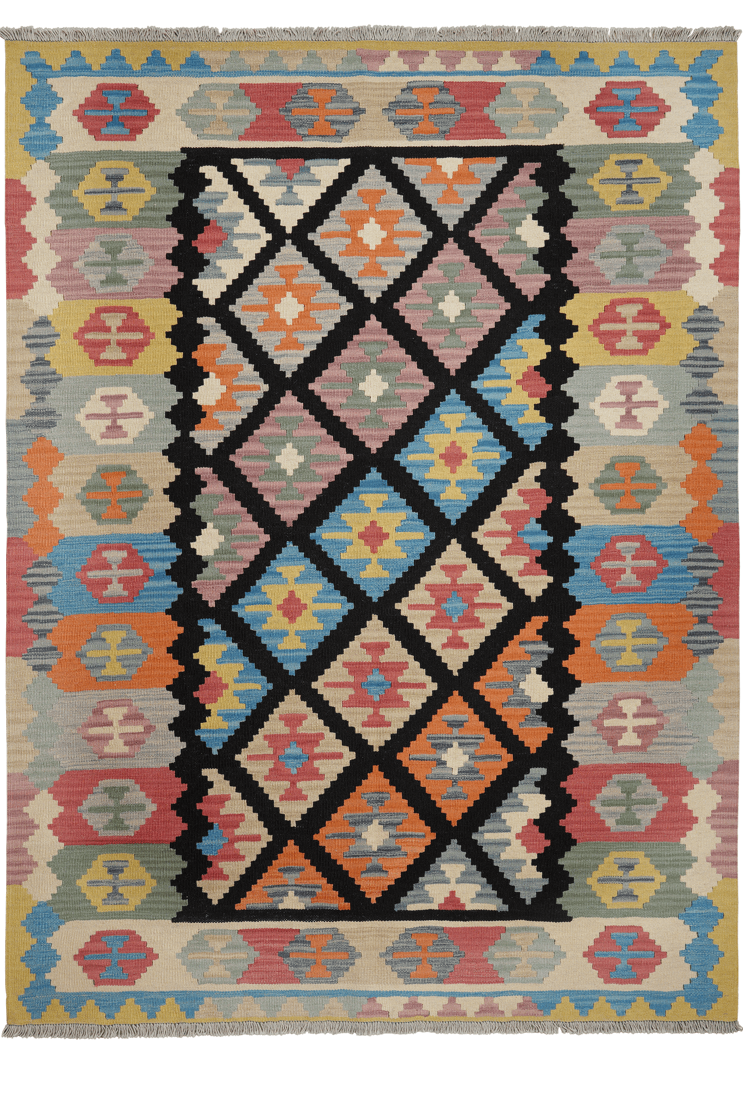 Kelim Gashgai 238 x 176cm Vintage Carpet 