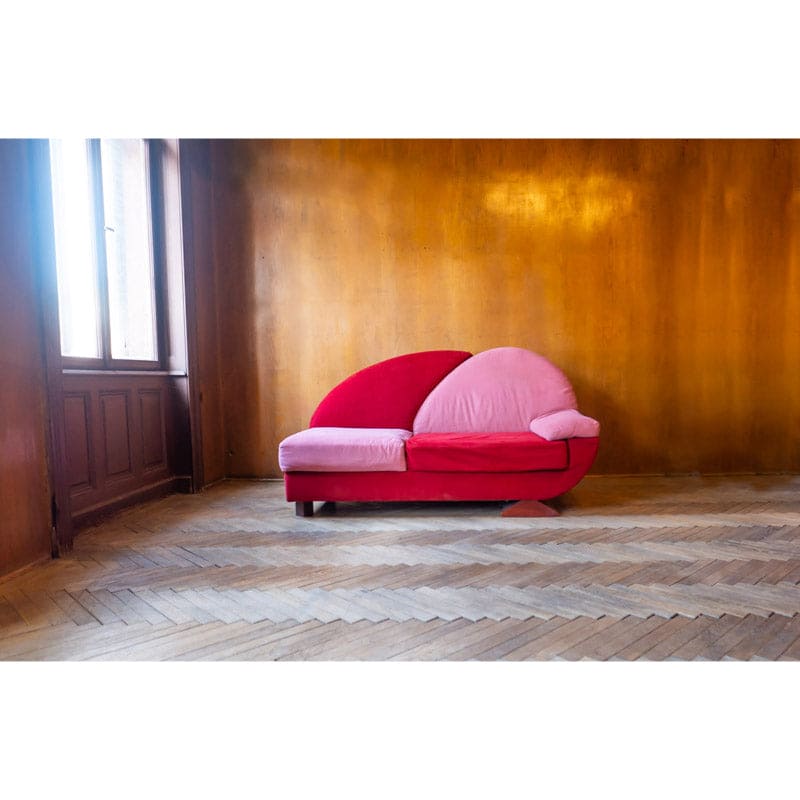 Pink und Red Alcantara Sofas Vintage - 2nd home