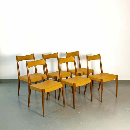 6er Set Sessel von Anna Lülja Praun für Wiesner-Hager, leicht schräg stehend