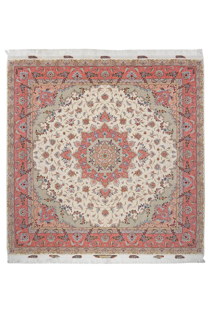 Tapis vintage Tabriz 50 Raj 204x204cm