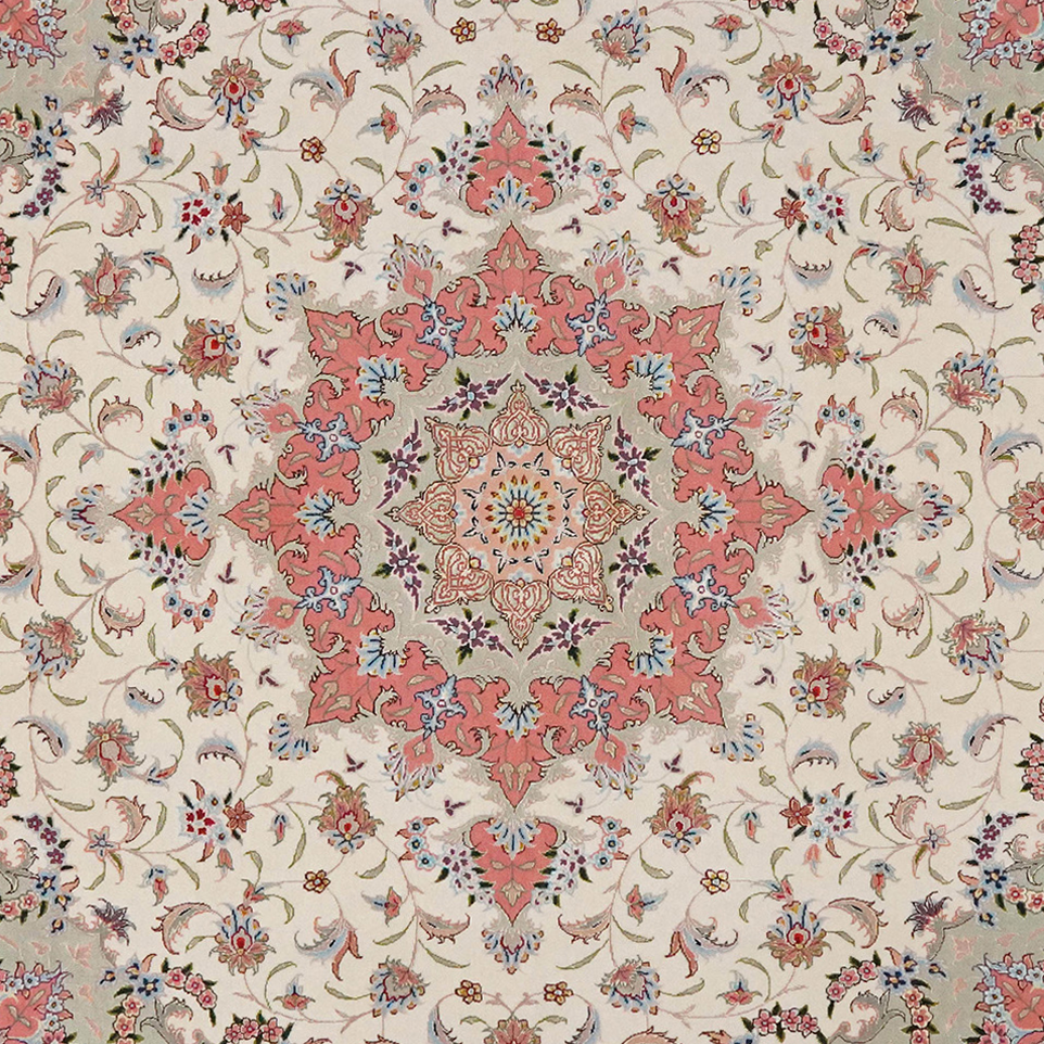 Tabriz 50 Raj 204x204cm Teppich Vintage