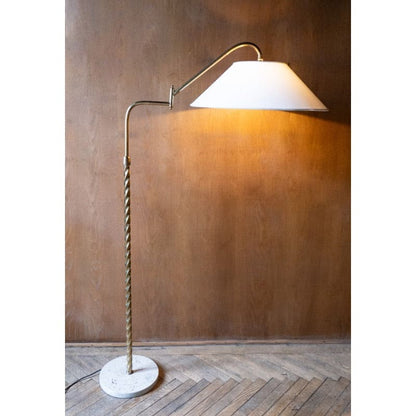 Messing Marmor Verstellbare Arm Stehlampe Vintage - 2nd home