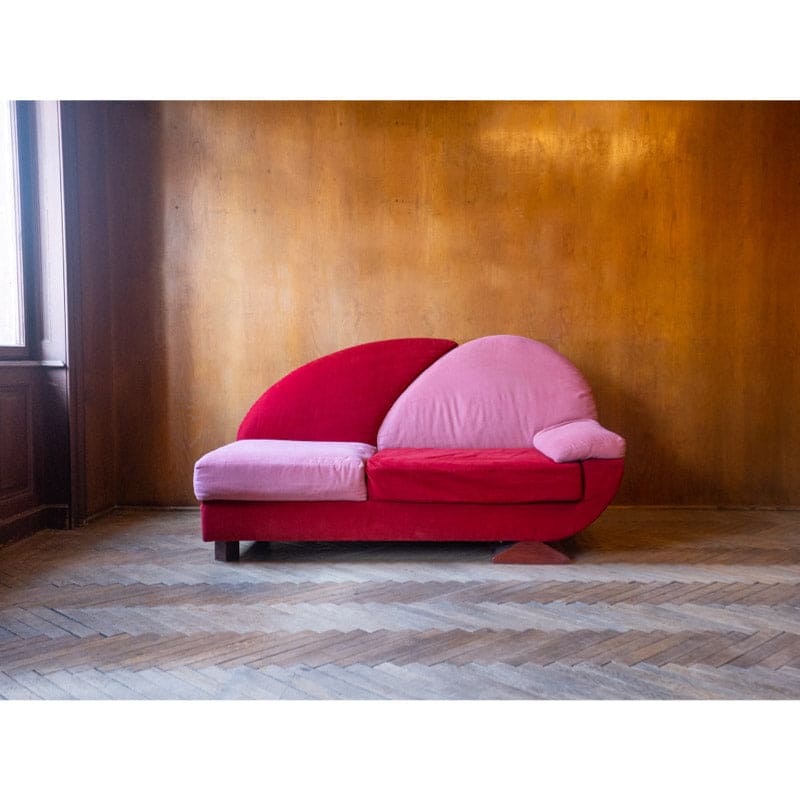 Pink und Red Alcantara Sofas Vintage - 2nd home