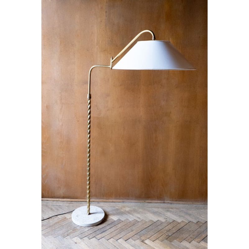 Messing Marmor Verstellbare Arm Stehlampe Vintage - 2nd home