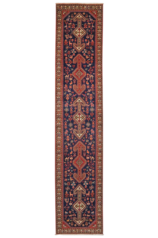 Nasrabad 398x83cm Teppich Vintage