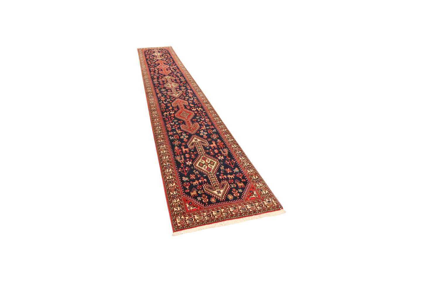 Nasrabad 398x83cm Carpet Vintage