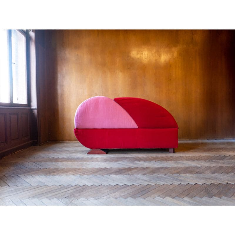 Pink und Red Alcantara Sofas Vintage - 2nd home