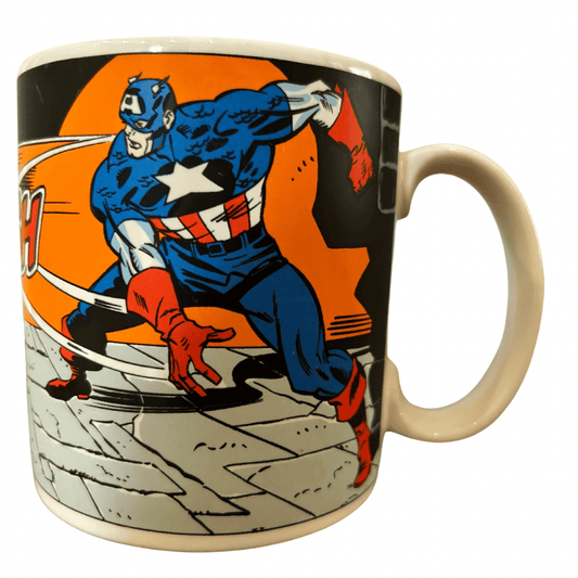 Original Captain America Comic Strip Mug, 1989, The Good Company - Collector's Item