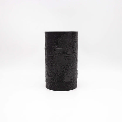 Schwarze Porzellan Vase von Bjorn Wiinblad für Rosenthal Studio Line, Vorderseite