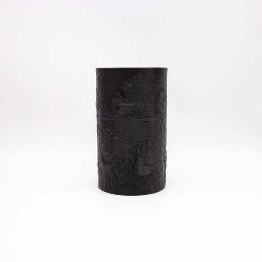 Schwarze Porzellan Vase von Bjorn Wiinblad für Rosenthal Studio Line, Vorderseite
