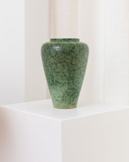 Ceramic vase by VEB Coswig Green bulbous vase with gradient glaze Mid Century Design GDR 1970s Vintage