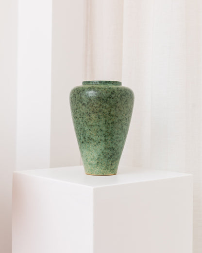 Ceramic vase by VEB Coswig Green bulbous vase with gradient glaze Mid Century Design GDR 1970s Vintage