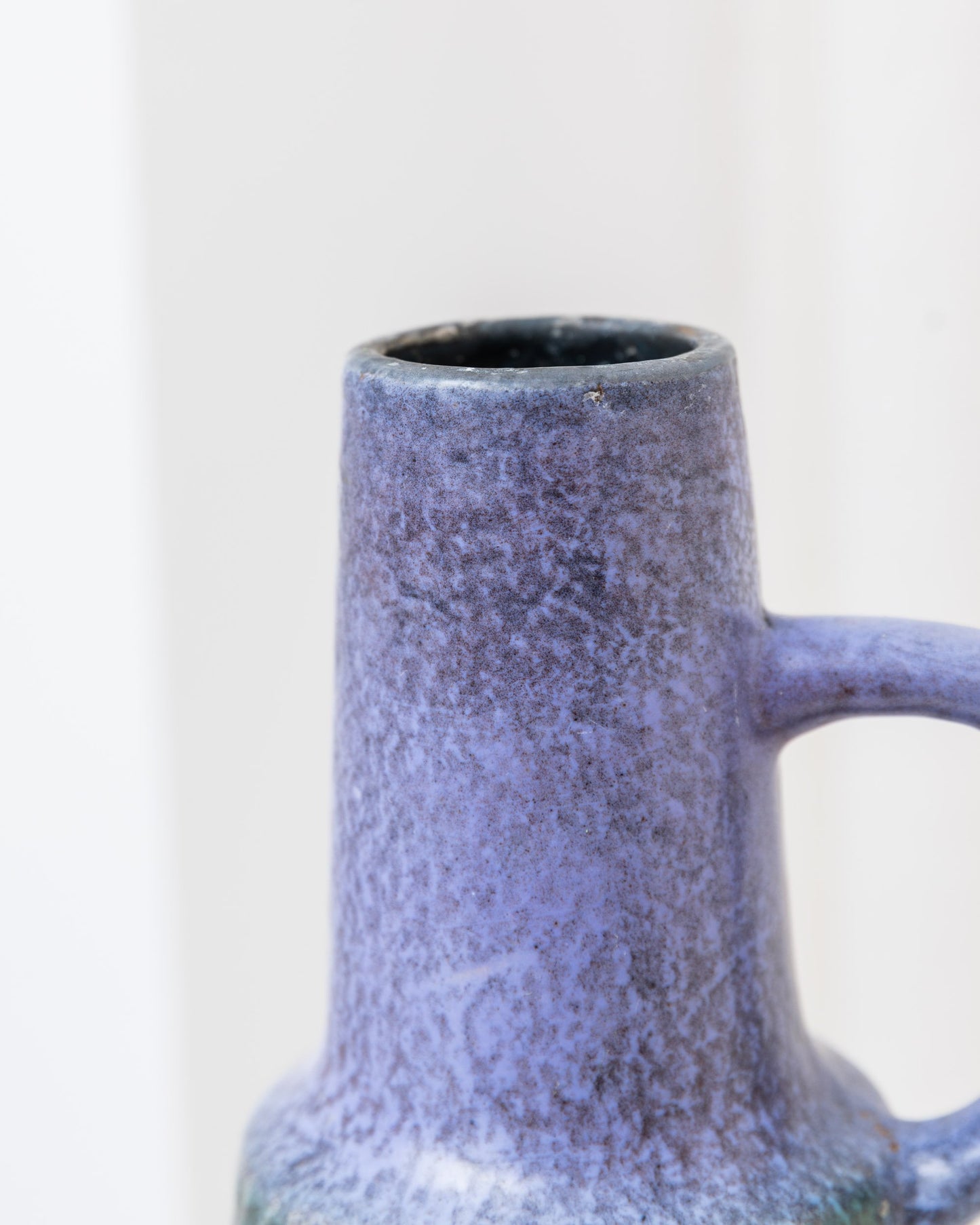 Vase en céramique XL VEB Haldensleben carafe menthe et violet milieu du siècle RDA années 1960 vintage