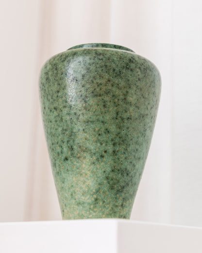 Ceramic vase by VEB Coswig Green bulbous vase with gradient glaze Mid Century Design GDR 1970s Vintage