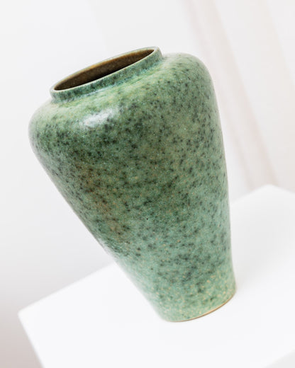 Ceramic vase by VEB Coswig Green bulbous vase with gradient glaze Mid Century Design GDR 1970s Vintage