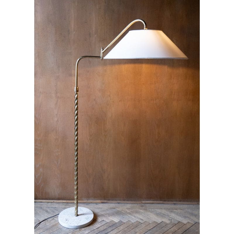 Messing Marmor Verstellbare Arm Stehlampe Vintage - 2nd home