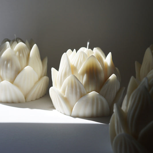 Handmade design candle lotus flowers