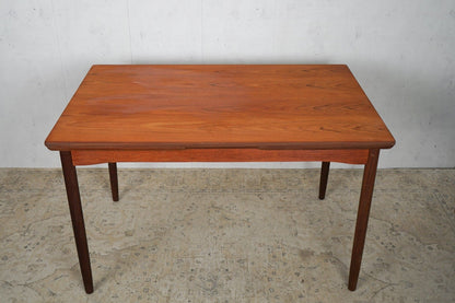 Table à manger extensible en teck Danois Mid Century 123,5cm Vintage