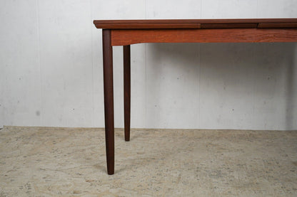 Extendable Teak Dining Table Danish Mid Century 123.5cm Vintage