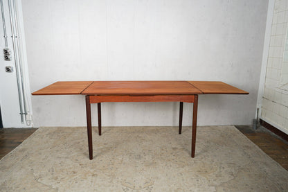 Extendable Teak Dining Table Danish Mid Century 123.5cm Vintage