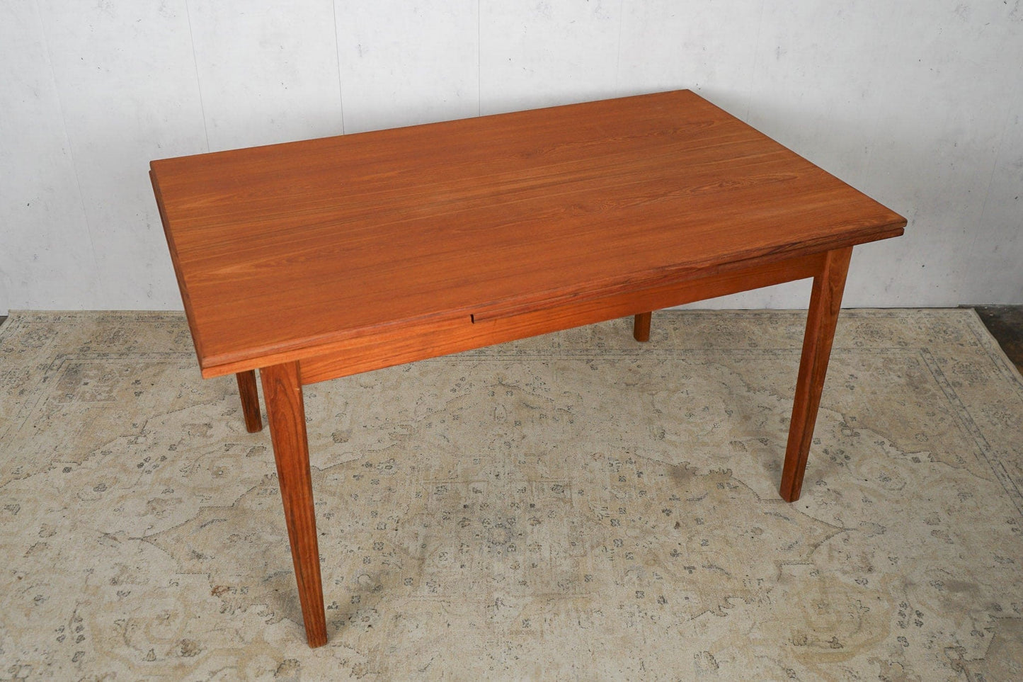 Extendable Teak Dining Table Danish Mid Century 138.5cm Vintage