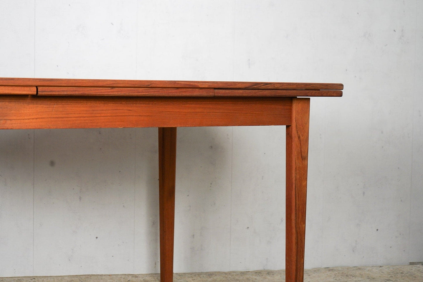 Extendable Teak Dining Table Danish Mid Century 138.5cm Vintage