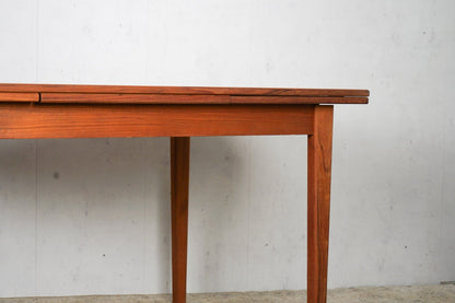 Extendable Teak Dining Table Danish Mid Century 138.5cm Vintage