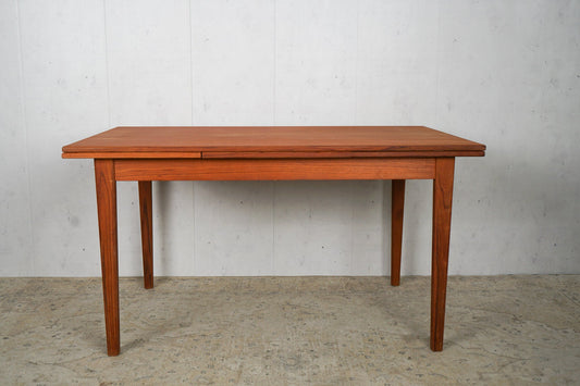 Extendable Teak Dining Table Danish Mid Century 138.5cm Vintage