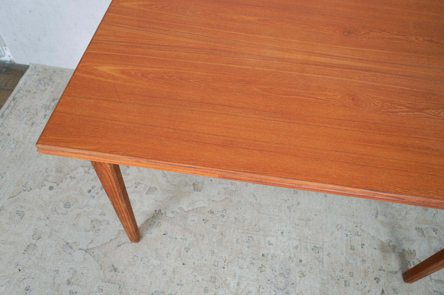 Extendable Teak Dining Table Danish Mid Century 138.5cm Vintage