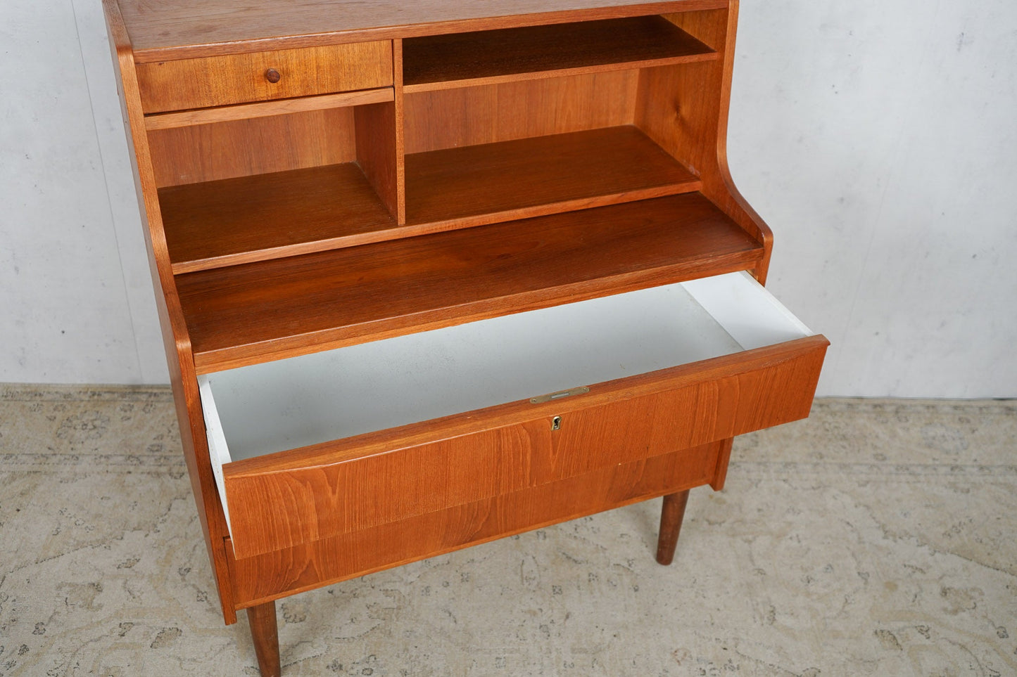 Teak Secretary Vintage 60s Mid Century Retro Danish