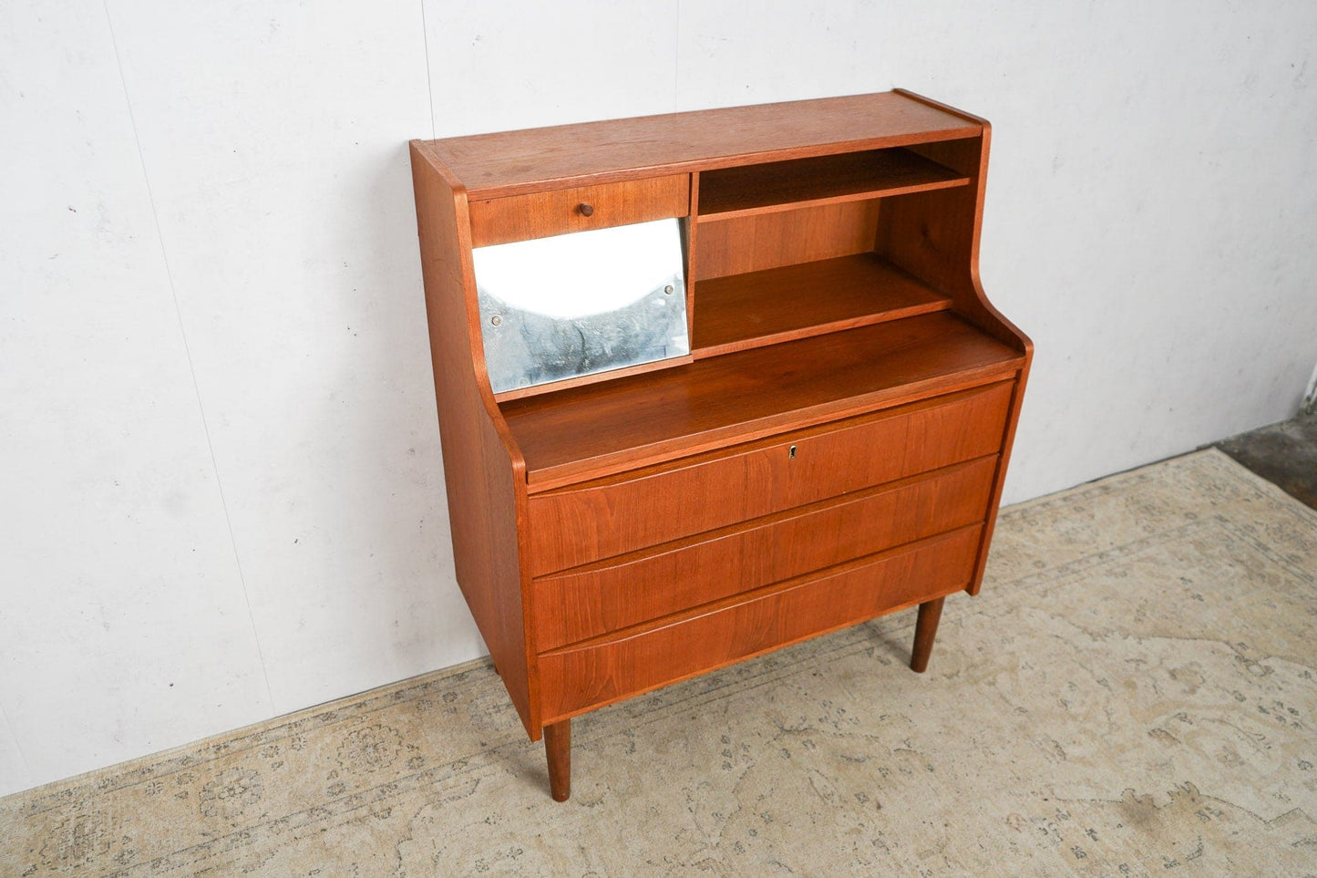 Teak Secretary Vintage 60s Mid Century Retro Danish