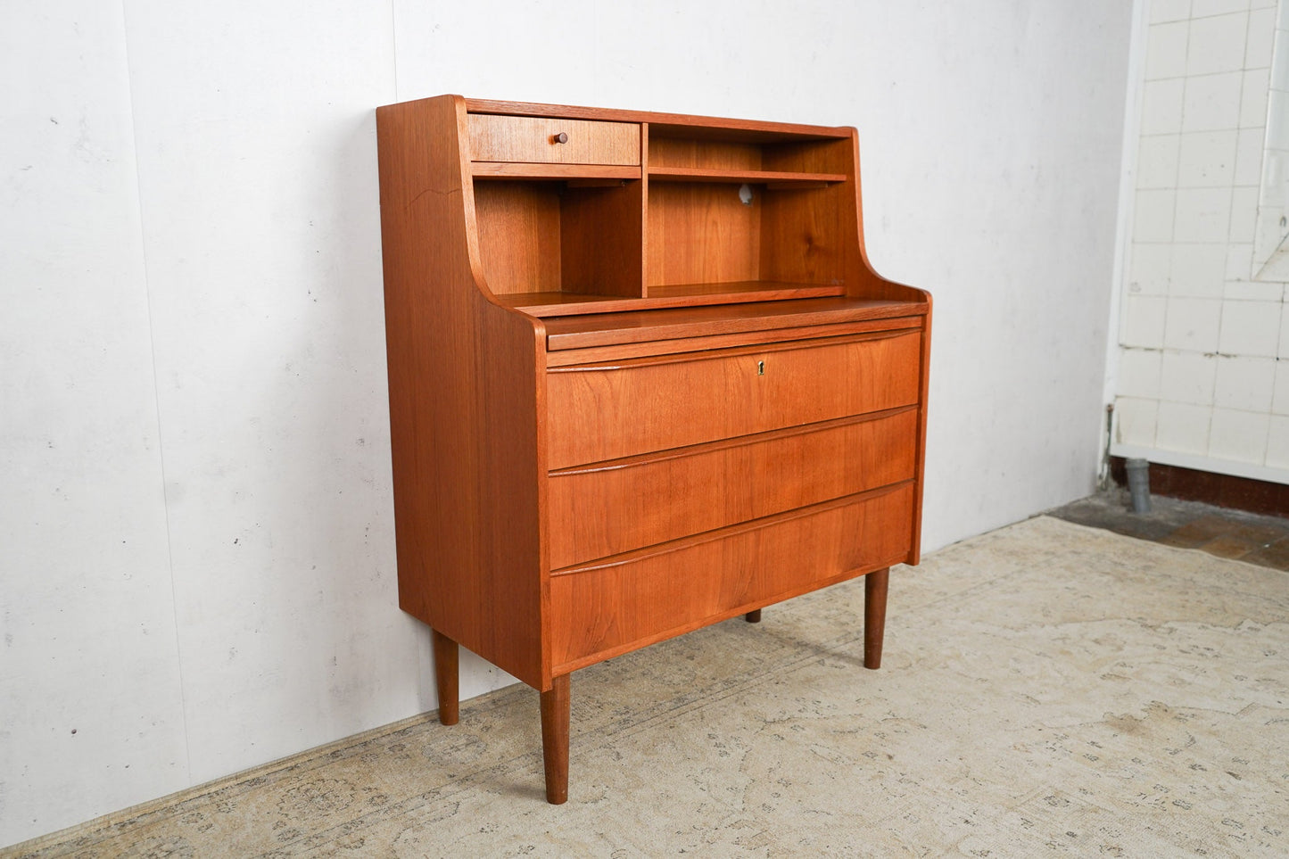 Teak Secretary Vintage 60s Mid Century Retro Danish