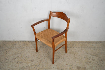 Teak Chair Wicker Desk Chair Vintage 60s Mid Century