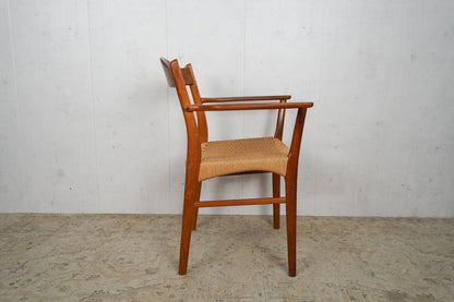 Teak Chair Wicker Desk Chair Vintage 60s Mid Century