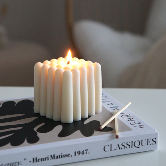 Handmade designer candle square shape