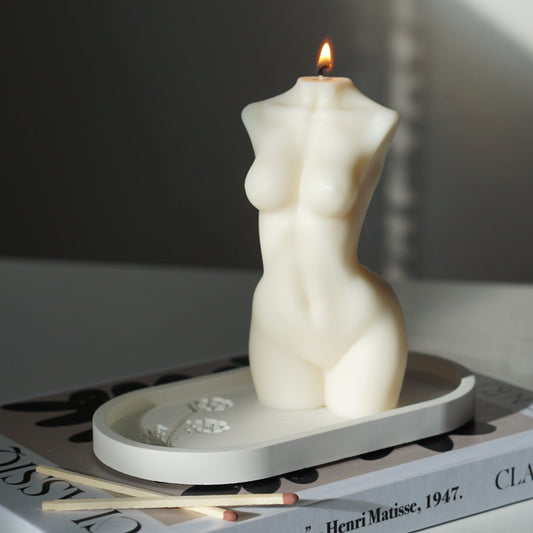 Handmade design candle female body