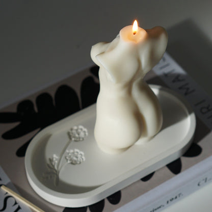 Handmade design candle female body