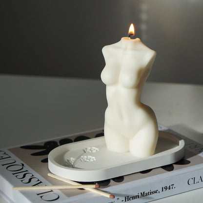 Handmade design candle female body