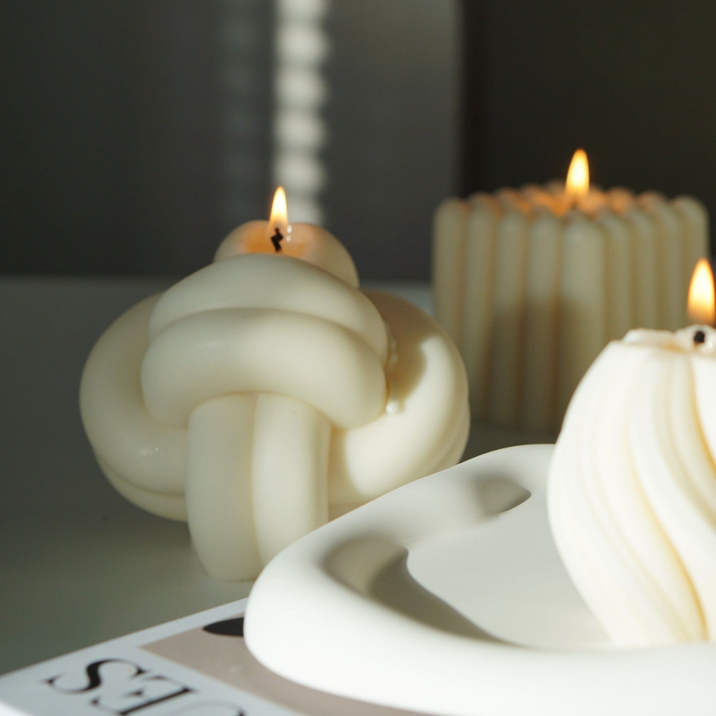Handmade design candle Large Knots